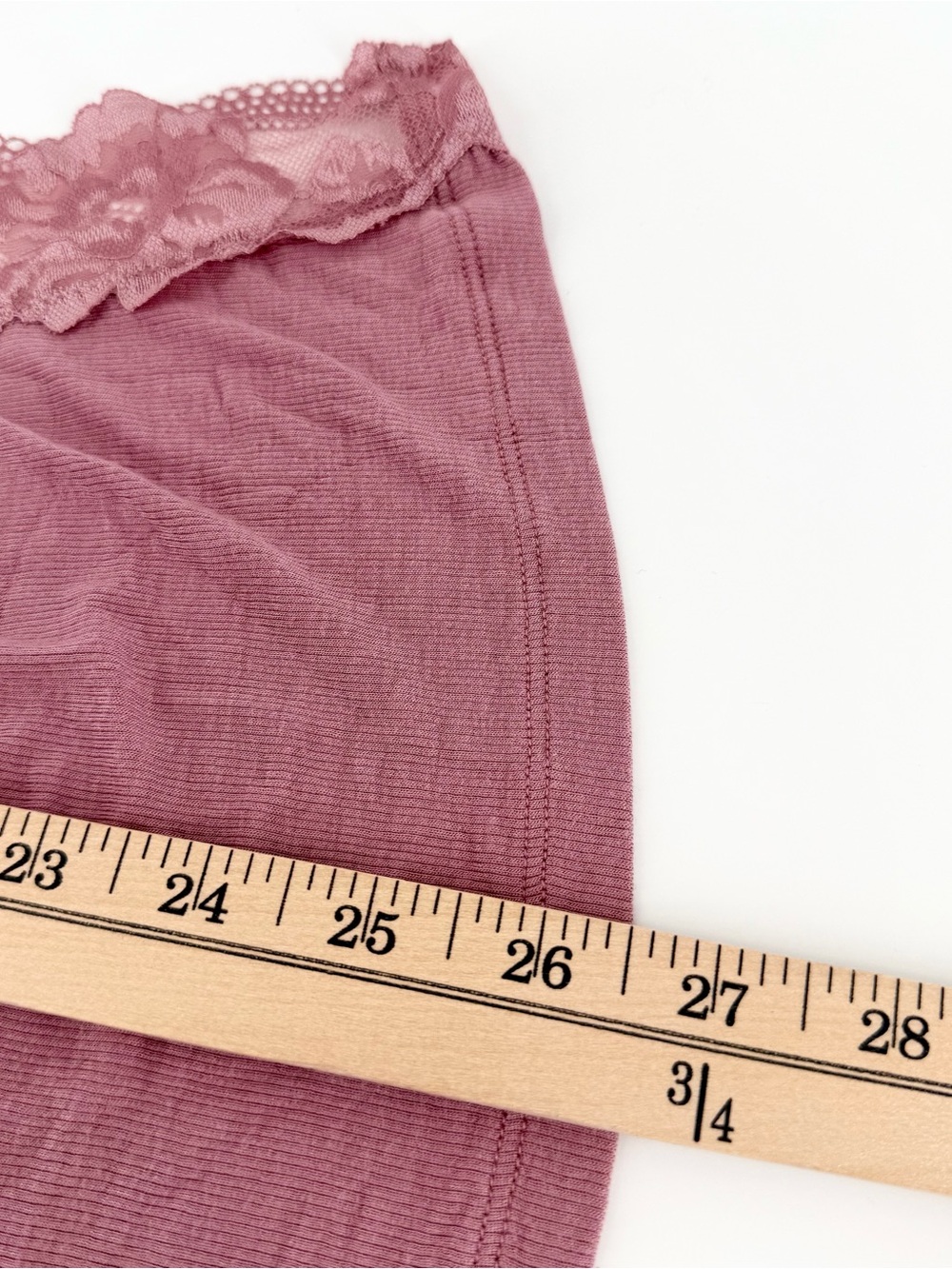 Victoria's Secret Mauve Ribbon Tie Side Lace Cami Top XXL Coquette Romantic Chic - Picture 9 of 10